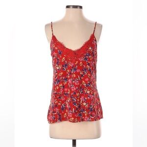 Red Floral Socialite Tank Top Size Small